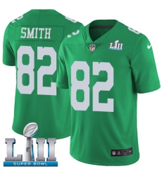 Men's Nike Philadelphia Eagles #82 Torrey Smith Limited Green Rush Vapor Untouchable Super Bowl LII NFL Jersey