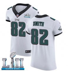 Men's Nike Philadelphia Eagles #82 Torrey Smith White Vapor Untouchable Elite Player Super Bowl LII NFL Jersey