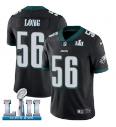 Youth Nike Philadelphia Eagles #56 Chris Long Black Alternate Vapor Untouchable Limited Player Super Bowl LII NFL Jersey