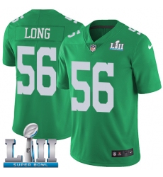 Youth Nike Philadelphia Eagles #56 Chris Long Limited Green Rush Vapor Untouchable Super Bowl LII NFL Jersey