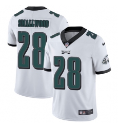 Men's Nike Philadelphia Eagles #28 Wendell Smallwood White Vapor Untouchable Limited Player NFL Jersey