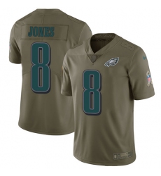 Youth Nike Philadelphia Eagles #8 Donnie Jones Limited Olive 2017 Salute to Service NFL Jersey
