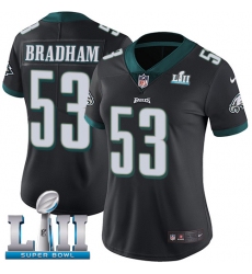 Women's Nike Philadelphia Eagles #53 Nigel Bradham Black Alternate Vapor Untouchable Limited Player Super Bowl LII NFL Jersey