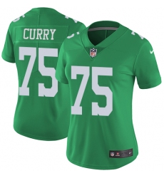 Women's Nike Philadelphia Eagles #75 Vinny Curry Limited Green Rush Vapor Untouchable NFL Jersey