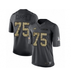 Youth Philadelphia Eagles #75 Vinny Curry Limited Black 2016 Salute to Service Football Jersey