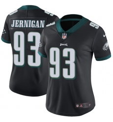 Women's Nike Philadelphia Eagles #93 Timmy Jernigan Black Alternate Vapor Untouchable Limited Player NFL Jersey