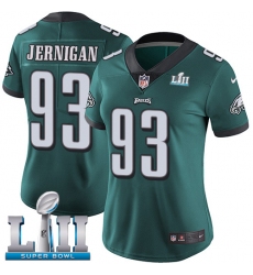 Women's Nike Philadelphia Eagles #93 Timmy Jernigan Midnight Green Team Color Vapor Untouchable Limited Player Super Bowl LII NFL Jersey