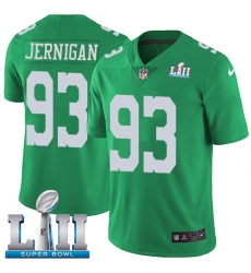 Youth Nike Philadelphia Eagles #93 Timmy Jernigan Limited Green Rush Vapor Untouchable Super Bowl LII NFL Jersey