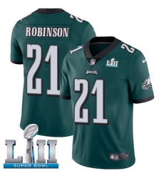 Men's Nike Philadelphia Eagles #21 Patrick Robinson Midnight Green Team Color Vapor Untouchable Limited Player Super Bowl LII NFL Jersey