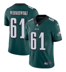 Men's Nike Philadelphia Eagles #61 Stefen Wisniewski Midnight Green Team Color Vapor Untouchable Limited Player NFL Jersey