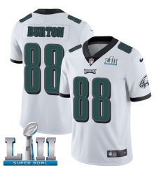 Youth Nike Philadelphia Eagles #88 Trey Burton White Vapor Untouchable Limited Player Super Bowl LII NFL Jersey