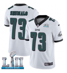 Men's Nike Philadelphia Eagles #73 Isaac Seumalo White Vapor Untouchable Limited Player Super Bowl LII NFL Jersey