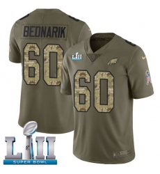 Men's Nike Philadelphia Eagles #60 Chuck Bednarik Limited Olive/Camo 2017 Salute to Service Super Bowl LII NFL Jersey