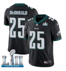 Youth Nike Philadelphia Eagles #25 Tommy McDonald Black Alternate Vapor Untouchable Limited Player Super Bowl LII NFL Jersey