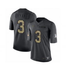 Men's Atlanta Falcons #3 Matt Bryant Limited Black 2016 Salute to Service Football Jersey