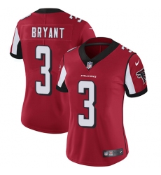 Women's Nike Atlanta Falcons #3 Matt Bryant Red Team Color Vapor Untouchable Limited Player NFL Jersey