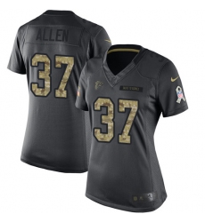Women's Nike Atlanta Falcons #37 Ricardo Allen Limited Black 2016 Salute to Service NFL Jersey