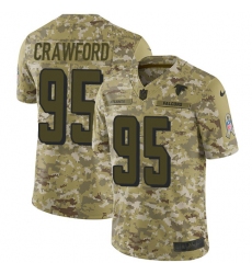 Youth Nike Atlanta Falcons #95 Jack Crawford Limited Camo 2018 Salute to Service NFL Jersey
