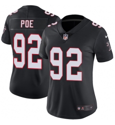 Women's Nike Atlanta Falcons #92 Dontari Poe Black Alternate Vapor Untouchable Limited Player NFL Jersey