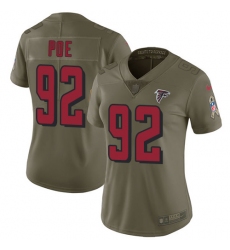 Women's Nike Atlanta Falcons #92 Dontari Poe Limited Olive 2017 Salute to Service NFL Jersey