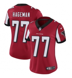 Women's Nike Atlanta Falcons #77 Ra'Shede Hageman Red Team Color Vapor Untouchable Limited Player NFL Jersey