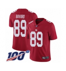 Men's New York Giants #89 Mark Bavaro Red Limited Red Inverted Legend 100th Season Football Jersey