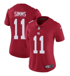 Women's Nike New York Giants #11 Phil Simms Red Alternate Vapor Untouchable Limited Player NFL Jersey