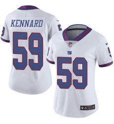 Women's Nike New York Giants #59 Devon Kennard Limited White Rush Vapor Untouchable NFL Jersey