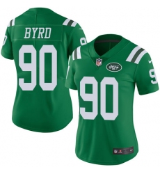Women's Nike New York Jets #90 Dennis Byrd Limited Green Rush Vapor Untouchable NFL Jersey