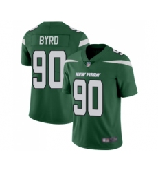 Youth New York Jets #90 Dennis Byrd Green Team Color Vapor Untouchable Limited Player Football Jersey