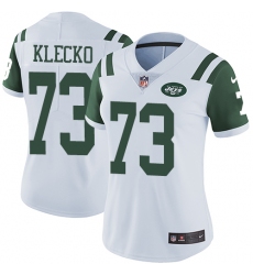Women's Nike New York Jets #73 Joe Klecko White Vapor Untouchable Limited Player NFL Jersey