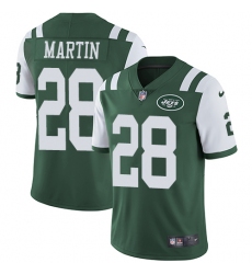 Youth Nike New York Jets #28 Curtis Martin Green Team Color Vapor Untouchable Limited Player NFL Jersey
