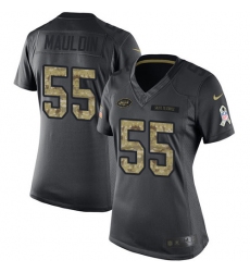 Women's Nike New York Jets #55 Lorenzo Mauldin Limited Black 2016 Salute to Service NFL Jersey