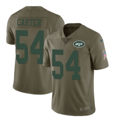 Youth Nike New York Jets #54 Bruce Carter Limited Olive 2017 Salute to Service NFL Jersey