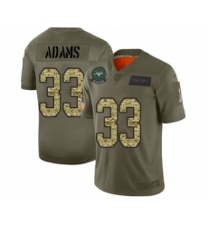 Men's New York Jets #33 Jamal Adams Limited Olive Camo 2019 Salute to Service Football Jersey