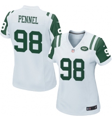 Women's Nike New York Jets #98 Mike Pennel Game White NFL Jersey