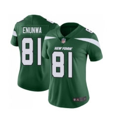 Women's New York Jets #81 Quincy Enunwa Green Team Color Vapor Untouchable Limited Player Football Jersey