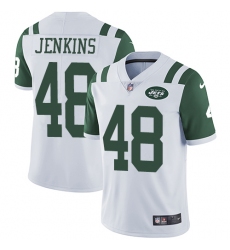 Men's Nike New York Jets #48 Jordan Jenkins White Vapor Untouchable Limited Player NFL Jersey