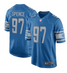 Men's Nike Detroit Lions #97 Akeem Spence Game Light Blue Team Color NFL Jersey