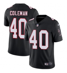 Men's Nike Atlanta Falcons #40 Derrick Coleman Black Alternate Vapor Untouchable Limited Player NFL Jersey