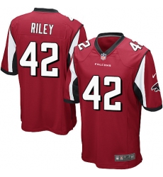 Men's Nike Atlanta Falcons #42 Duke Riley Game Red Team Color NFL Jersey