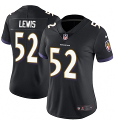 Women's Nike Baltimore Ravens #52 Ray Lewis Black Alternate Vapor Untouchable Limited Player NFL Jersey