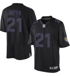 Men's Nike Baltimore Ravens #21 Lardarius Webb Limited Black Impact NFL Jersey