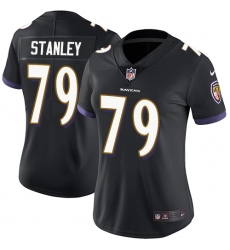 Women's Nike Baltimore Ravens #79 Ronnie Stanley Black Alternate Vapor Untouchable Limited Player NFL Jersey