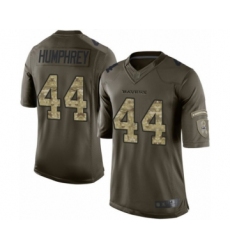 Men's Baltimore Ravens #44 Marlon Humphrey  Green Salute to Service Football Jersey
