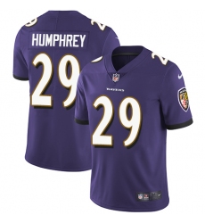Men's Nike Baltimore Ravens #29 Marlon Humphrey Purple Team Color Vapor Untouchable Limited Player NFL Jersey