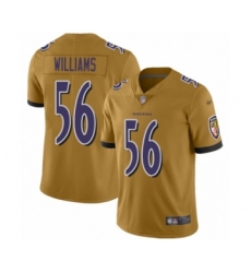 Youth Baltimore Ravens #56 Tim Williams Limited Gold Inverted Legend Football Jersey
