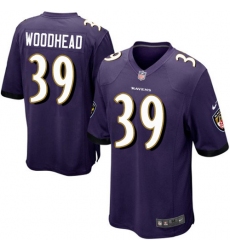 Men's Nike Baltimore Ravens #39 Danny Woodhead Game Purple Team Color NFL Jersey