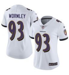 Women's Nike Baltimore Ravens #93 Chris Wormley White Vapor Untouchable Limited Player NFL Jersey