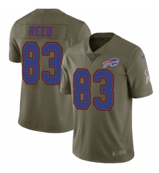 Men's Nike Buffalo Bills #83 Andre Reed Limited Olive 2017 Salute to Service NFL Jersey